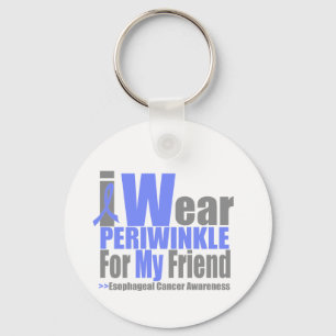 I Wear Periwinkle For My Friend Oesophageal Cancer Key Ring