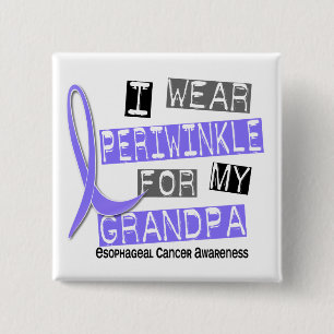 I Wear Periwinkle For My Grandpa Oesophageal 15 Cm Square Badge