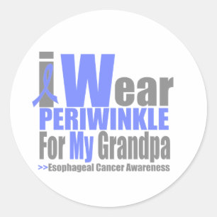 I Wear Periwinkle For My Grandpa Oesophageal Classic Round Sticker