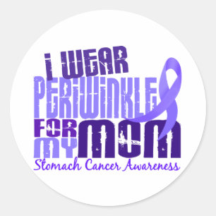 I Wear Periwinkle For My Mum 6.4 Stomach Cancer Classic Round Sticker