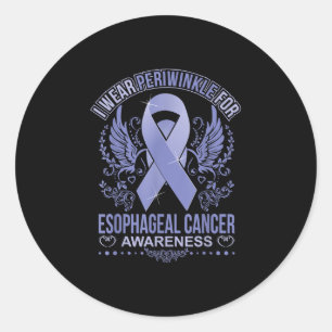 I wear Periwinkle for Oesophageal Cancer Awareness Classic Round Sticker