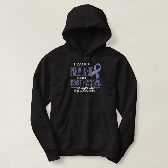 I Wear Periwinkle For Oesophageal Cancer Awareness Hoodie (Design Front)
