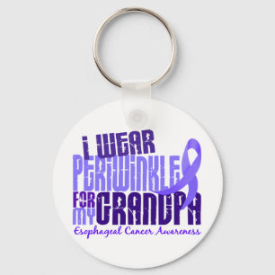 I Wear Periwinkle Grandpa 6.4 Oesophageal Cancer Key Ring