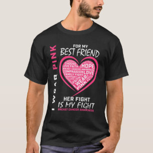 I Wear Pink Best Friend Breast Cancer Awareness He T-Shirt
