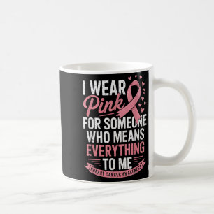 I Wear Pink Breast Cancer Awareness Ribbon October Coffee Mug