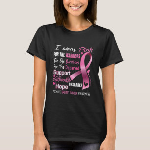 I Wear Pink Breast Cancer Promote Breast Cancer T-Shirt