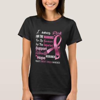 I Wear Pink Breast Cancer Promote Breast Cancer T-Shirt