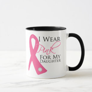 I Wear Pink Daughter Breast Cancer Mug