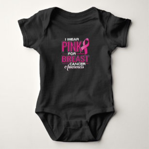 I Wear Pink For Breast Cancer Awareness Baby Bodysuit