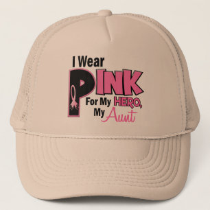 I Wear Pink For My Aunt 19 BREAST CANCER Trucker Hat