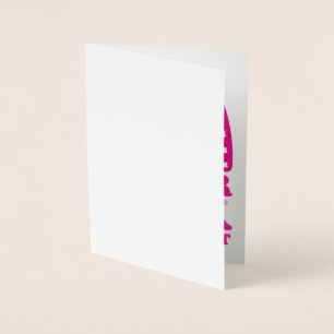 I Wear Pink For My Aunt Breast Cancer Awareness Foil Card