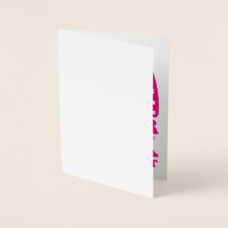 I Wear Pink For My Aunt Breast Cancer Awareness Foil Card