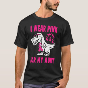 I Wear Pink For My Aunt Rex Dinosaur Ribbon Toddle T-Shirt