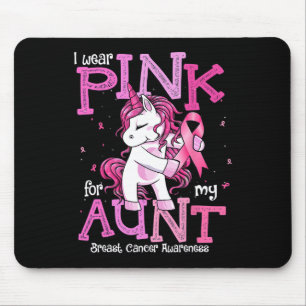 I Wear Pink For My Aunt Shirt Breast Cancer Awaren Mouse Pad