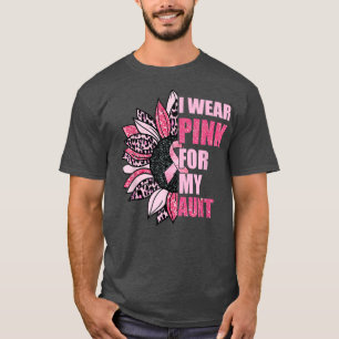 I Wear Pink For My Aunt Sunflower Breast Cancer Wo T-Shirt