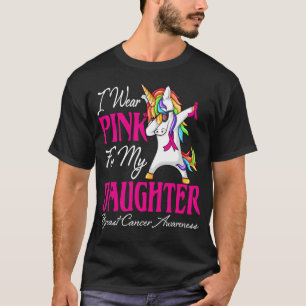 I Wear Pink For My Daughter Ribbon Family Love War T-Shirt