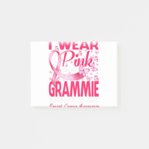 I Wear Pink For My Grammie Breast Cancer Awareness Post-it Notes