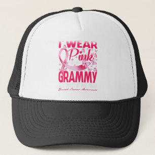 I Wear Pink For My Grammy Breast Cancer Awareness Trucker Hat