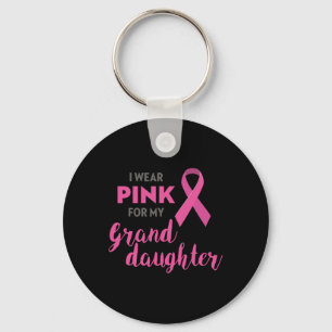 I Wear Pink For My Granddaughter Breast Cancer Awa Key Ring