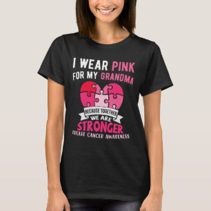 I Wear Pink For My Grandma Elephant Breast Cancer T-Shirt