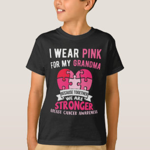 I Wear Pink For My Grandma Elephant Breast Cancer  T-Shirt