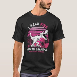 I Wear Pink For My Grandma Rex Dinosaur Ribbon Tod T-Shirt