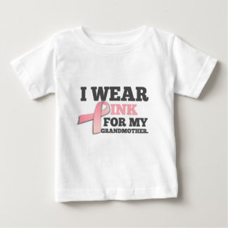 I WEAR PINK FOR MY GRANDMOTHER Breast Cancer Baby T-Shirt