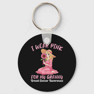 I Wear Pink For My Granny Breast Cancer Awareness Key Ring