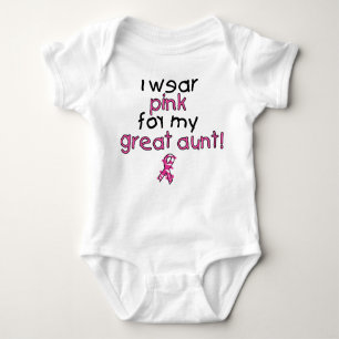 I Wear Pink for My Great Aunt ($18.95) Baby Bodysuit