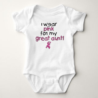 I Wear Pink for My Great Aunt ($18.95) Baby Bodysuit