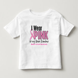 I Wear Pink For My Great Grandma 10 Breast Cancer Toddler T-Shirt