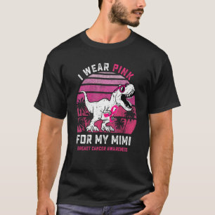 I Wear Pink For My Mimi Rex Dinosaur Ribbon Toddle T-Shirt