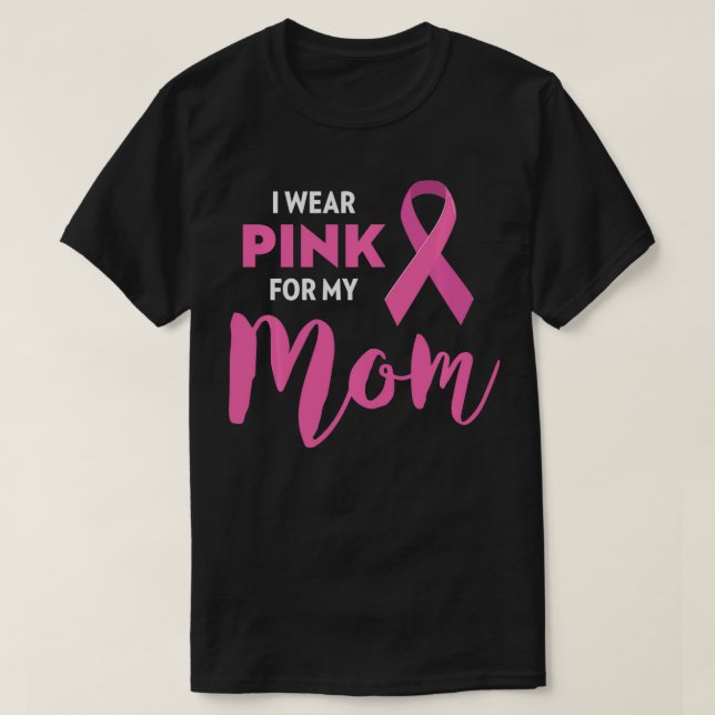 I Wear Pink For My Mum Awareness Shirt Long Sleeve (Design Front)