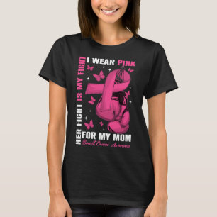 I Wear Pink For My Mum Breast Cancer Awareness Box T-Shirt