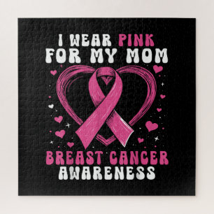 I Wear Pink For My Mum Breast Cancer Awareness Sup Jigsaw Puzzle