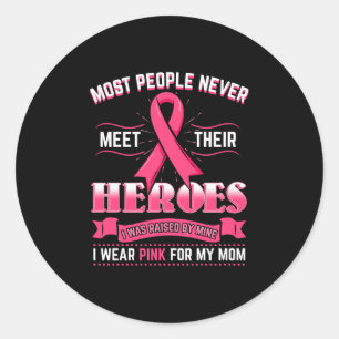 I Wear Pink For My Mum Classic Round Sticker