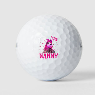 I Wear Pink For My Nanny Breast Cancer Sloth Golf Balls