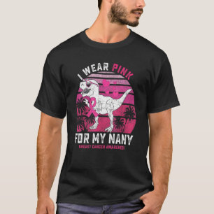 I Wear Pink For My Nany Rex Dinosaur Ribbon Toddle T-Shirt