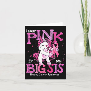 I Wear Pink For My Sister Shirt Breast Cancer Awar Card