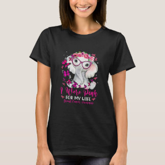 I Wear Pink For My Wife Elephant Breast Cancer T-Shirt
