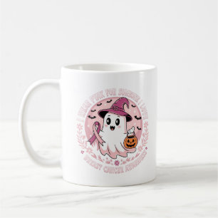 I wear pink for someone i love. cancer awareness coffee mug