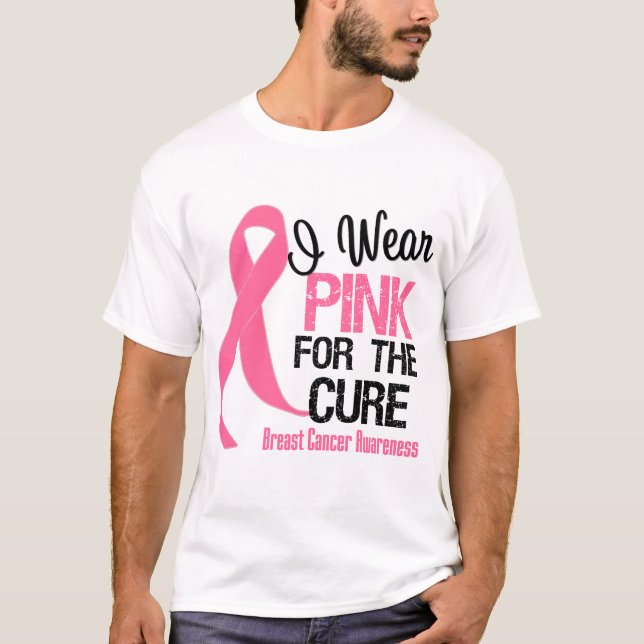 I Wear Pink For The Cure T-Shirt (Front)