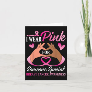 I Wear Pink Gnome Breast Cancer Awareness Card