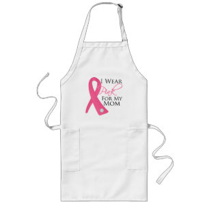 I Wear Pink Mum Breast Cancer Long Apron