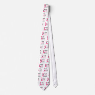 I Wear Pink Ribbon Daughter Breast Cancer Tie