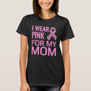 I Wear Pink Ribbon For My Mum Mens Women's T-Shirt