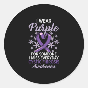 I Wear Puprle For Someone I Miss Everyday Classic Round Sticker