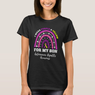 I Wear Purple And Yellow For My Son Autoimmune Hep T-Shirt