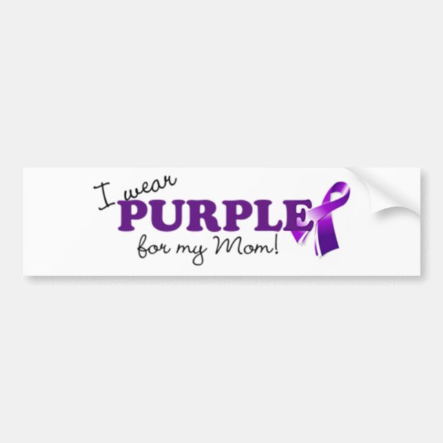 I Wear Purple Bumper Sticker (Front)