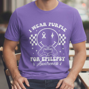 I Wear Purple Epilepsy Awareness Tri-Blend Shirt